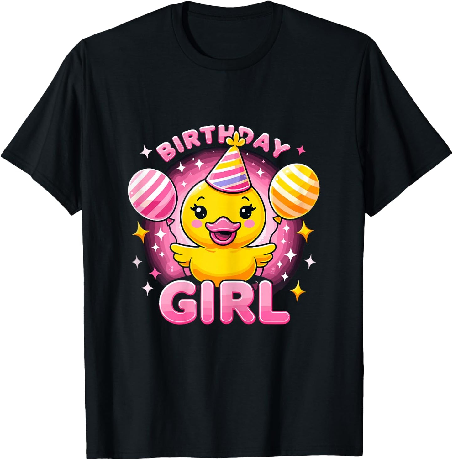 Birthday Girl Rubber Duck Birthday Party T-Shirt - T-Shirt | Black
