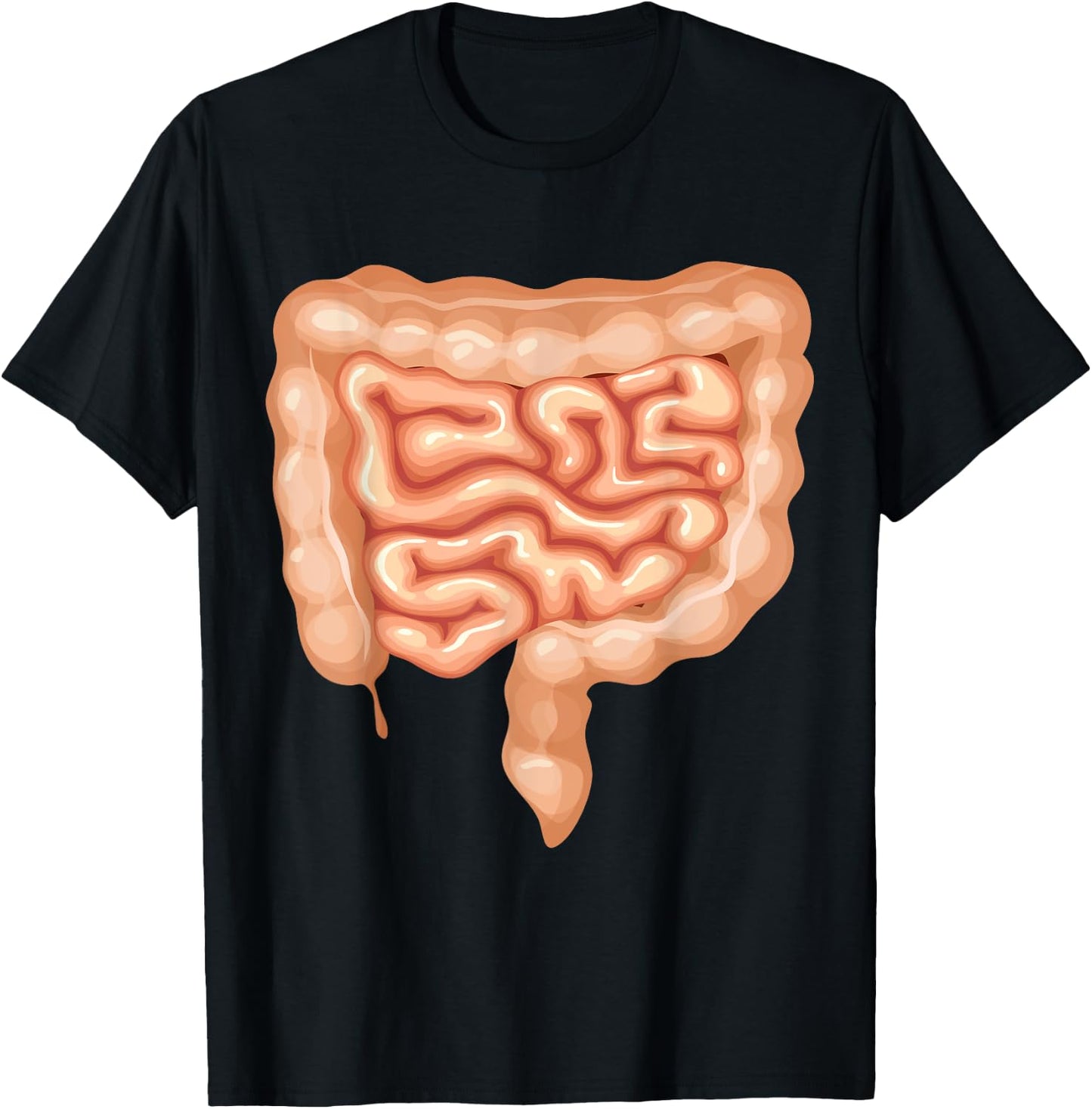 Human Body Parts Group Costumes - Colon Intestines Costume T-Shirt - T-Shirt | Black