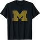 University of Michigan Wolverines U of M Simple Distressed T-Shirt - T-Shirt | Black
