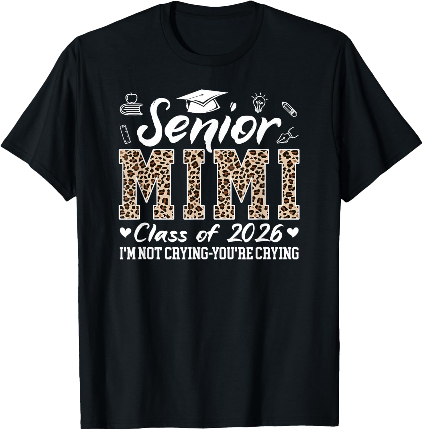 Senior Mimi 2026 Proud Mimi Of Class Of 2026 Mimi Grandma T-Shirt - T-Shirt | Black
