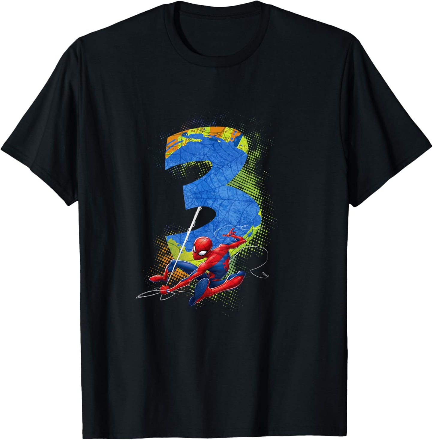 Kids Marvel Super Heroes Spider-Man 3 Year Old Third Birthday T-Shirt - T-Shirt | Black