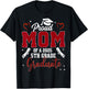 Proud Mom Of A 2025 5th Grade Graduate Graduation 2025 T-Shirt - T-Shirt | Black