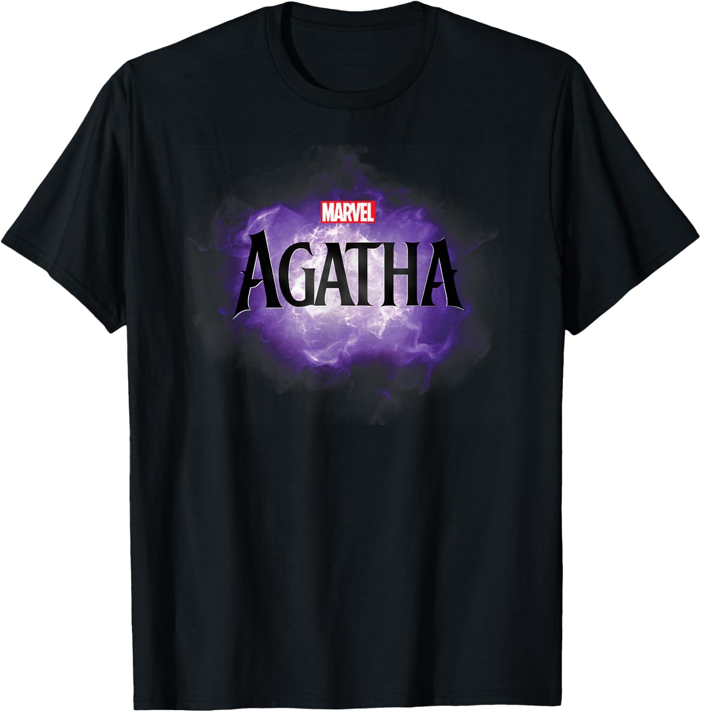 Marvel Agatha All Along Disney+ Series Official Agatha Logo T-Shirt - T-Shirt | Black