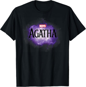 Marvel Agatha All Along Disney+ Series Official Agatha Logo T-Shirt - T-Shirt | Black