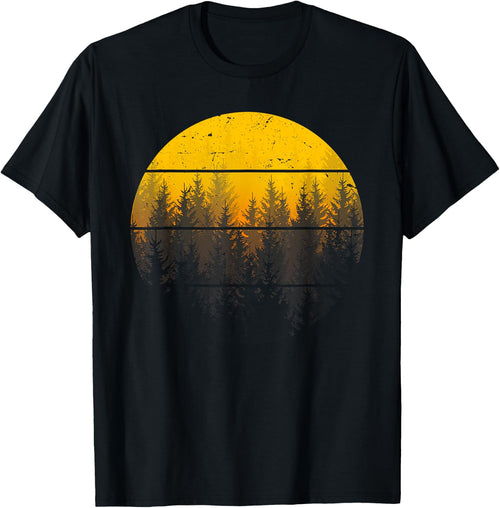 Retro Forest Trees Outdoors Nature Women Men Vintage Graphic