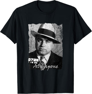 LiminalThreads Gangsters, Capone - Men's Black Solid Retro Round Neck Sleeveless Classic Fit T-Shirt - T-Shirt | Black