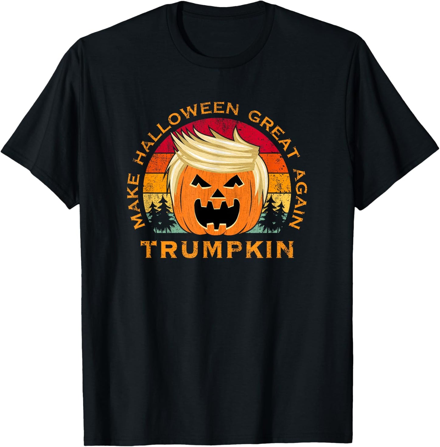 Trumpkin Make Halloween Great Again Vintage T-Shirt - T-Shirt | Black