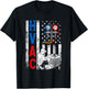 Distressed Proud USA HVAC Tech American Flag HVAC Technician T-Shirt - T-Shirt | Black