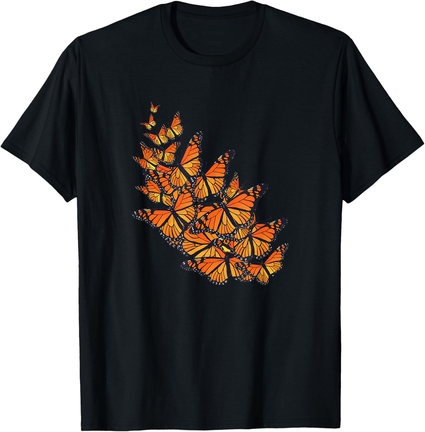 Monarch Butterfly Cute Butterflies Lover Inspirational Fun T-Shirt - T-Shirt | Black