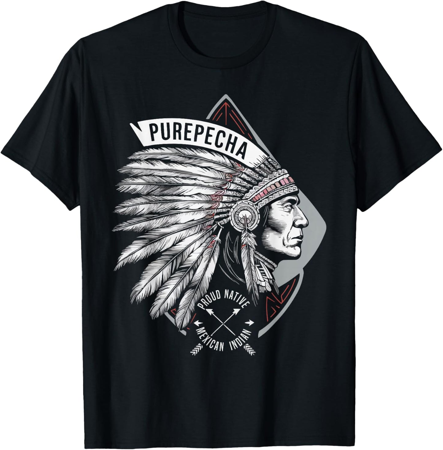 Indigenous People Mexico Native American Purepecha Tribe T-Shirt - T-Shirt | Black