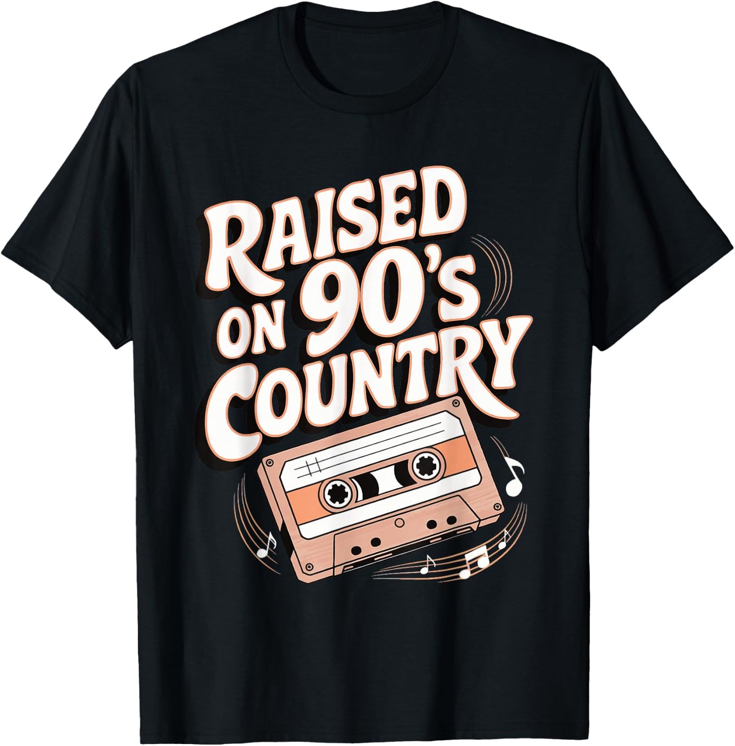 Raised On 90's Country T-Shirt - T-Shirt | Black