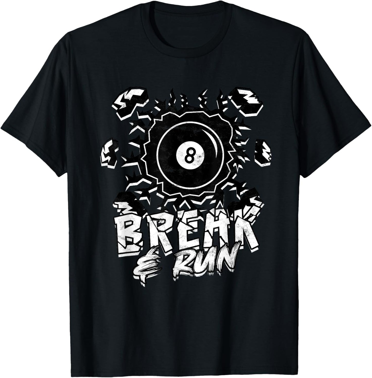 8-Ball Billiards Break & Run T-Shirt - T-Shirt | Black