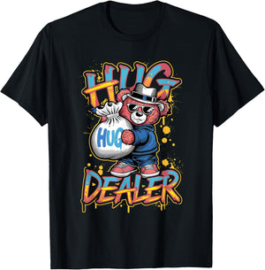 Cool Gangster Teddy Bear as Hug Dealer for Smile & Fun T-Shirt - T-Shirt | Black