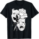 Laugh Now Cry Later Rose Blackwork Minimal Chicano Flash T-Shirt - T-Shirt | Black