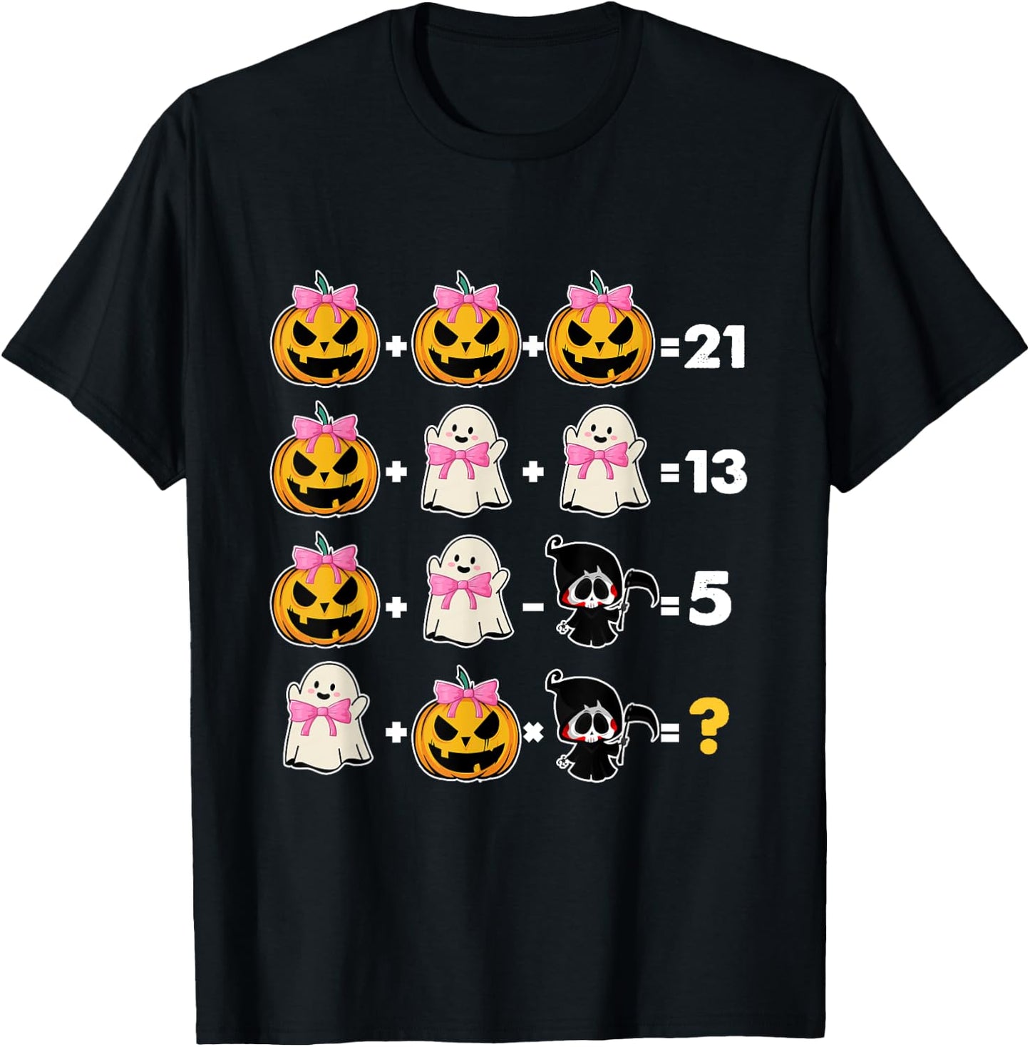 Halloween Math Teacher Men Women Order Of Operations T-Shirt - T-Shirt | Black