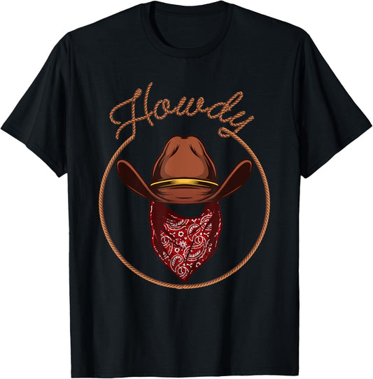 Funny Cowboy Design Boys Rodeo Bull Rider Cowboy T-Shirt - T-Shirt | Black
