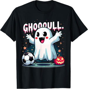 Ghoooal Soccer Ghost Halloween Funny Soccer Halloween T-Shirt - T-Shirt | Black