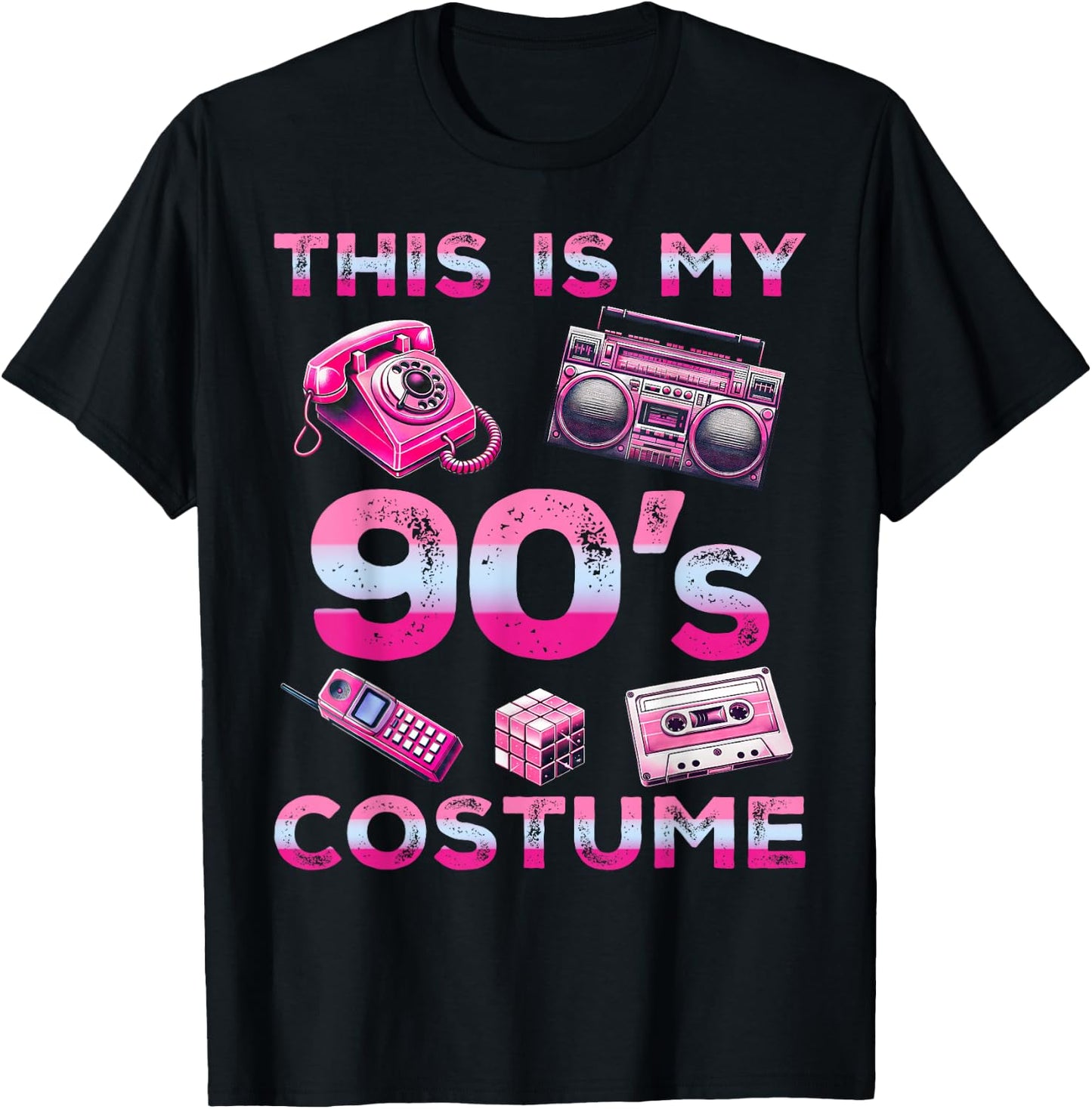 This Is My 90s Costume 90's style Nineties Retro Party T-Shirt - T-Shirt | Black