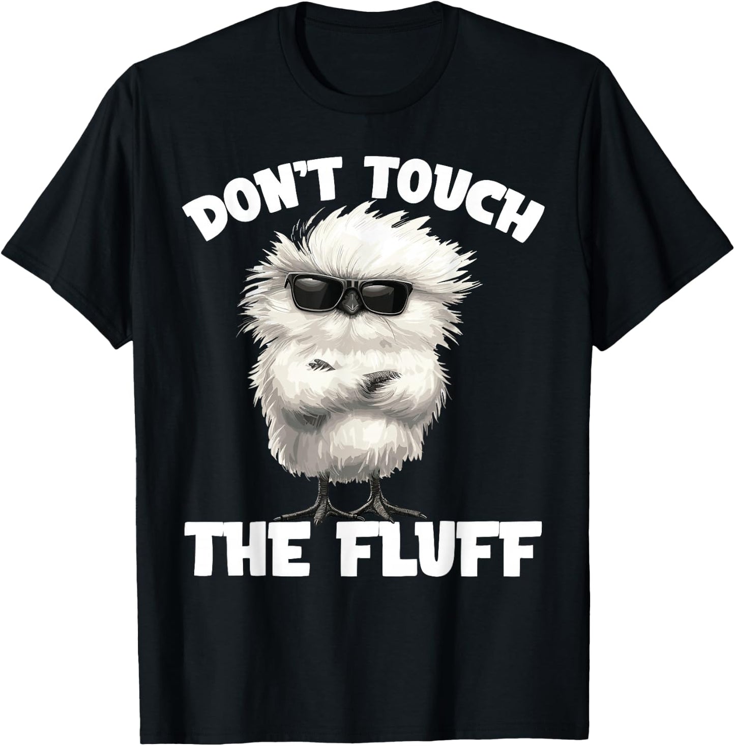 Silky Chicken Lover Sunglasses Smooth Cool Silkie Chicken T-Shirt - T-Shirt | Black