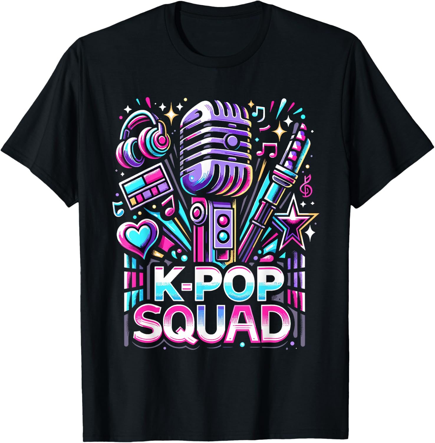 K-Pop Squad | K Pop Design for K-Pop Lovers, Music | K-Pop T-Shirt - T-Shirt | Black