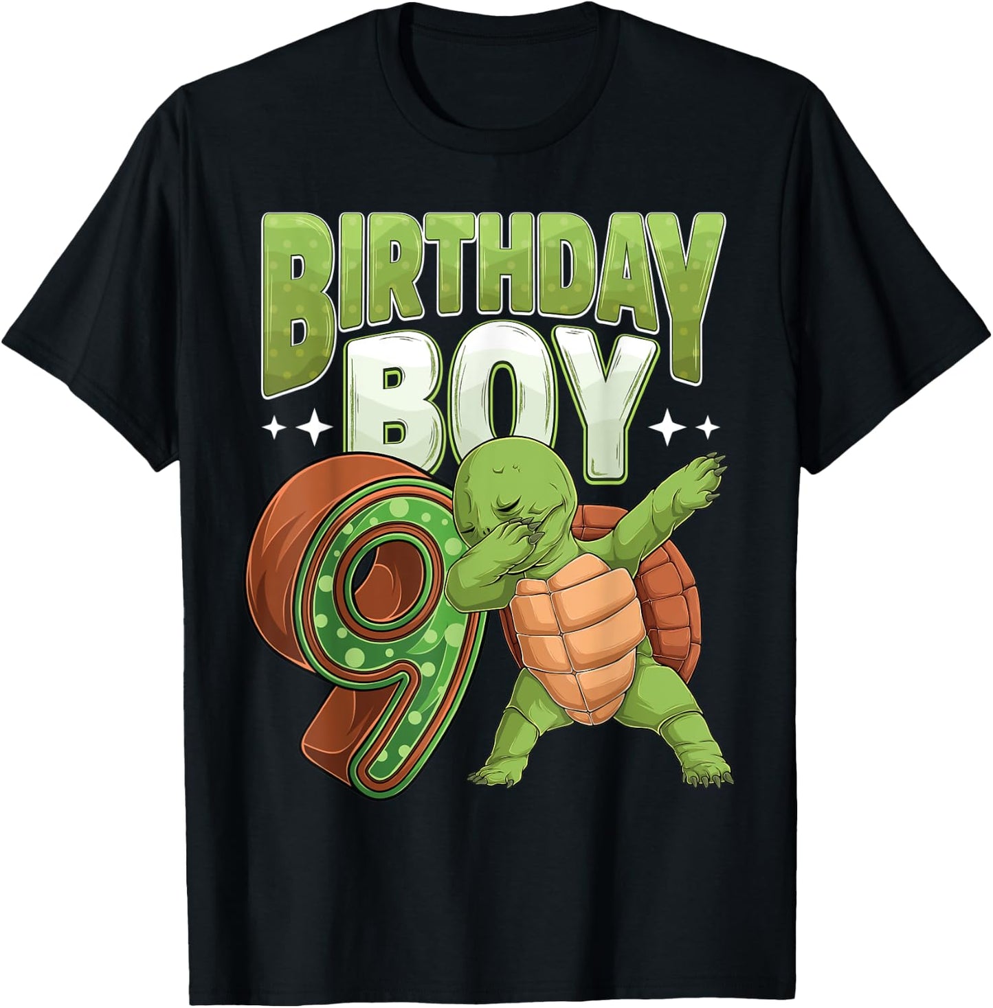 9 year old Turtle animal lovers 9th Birthday Boy T-Shirt - T-Shirt | Black