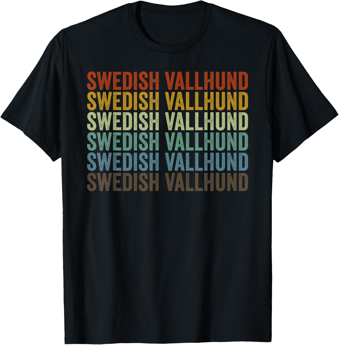 Swedish Vallhund Retro T-Shirt - T-Shirt | Black