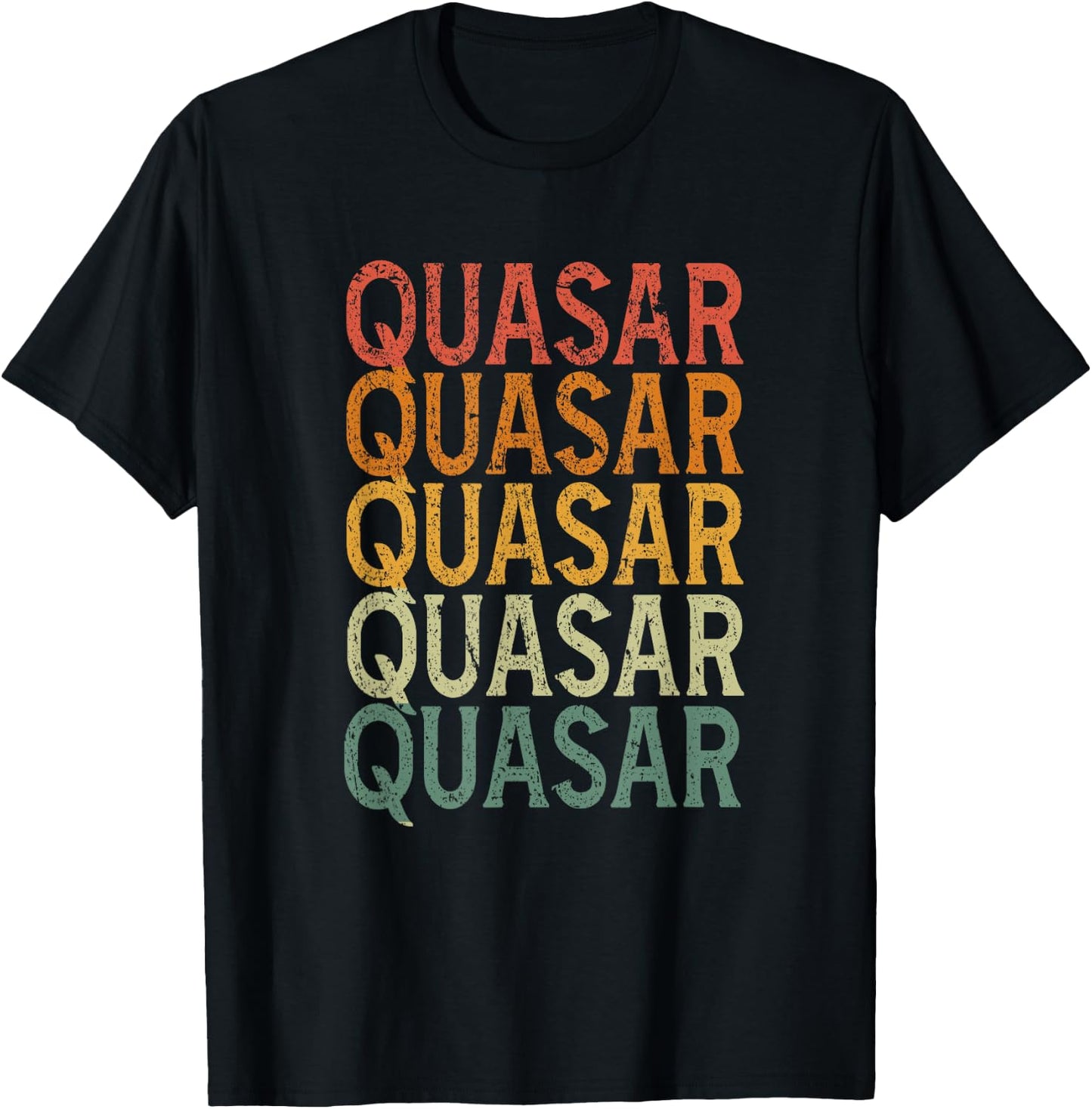Retro Custom First Name Quasar T-Shirt - T-Shirt | Black