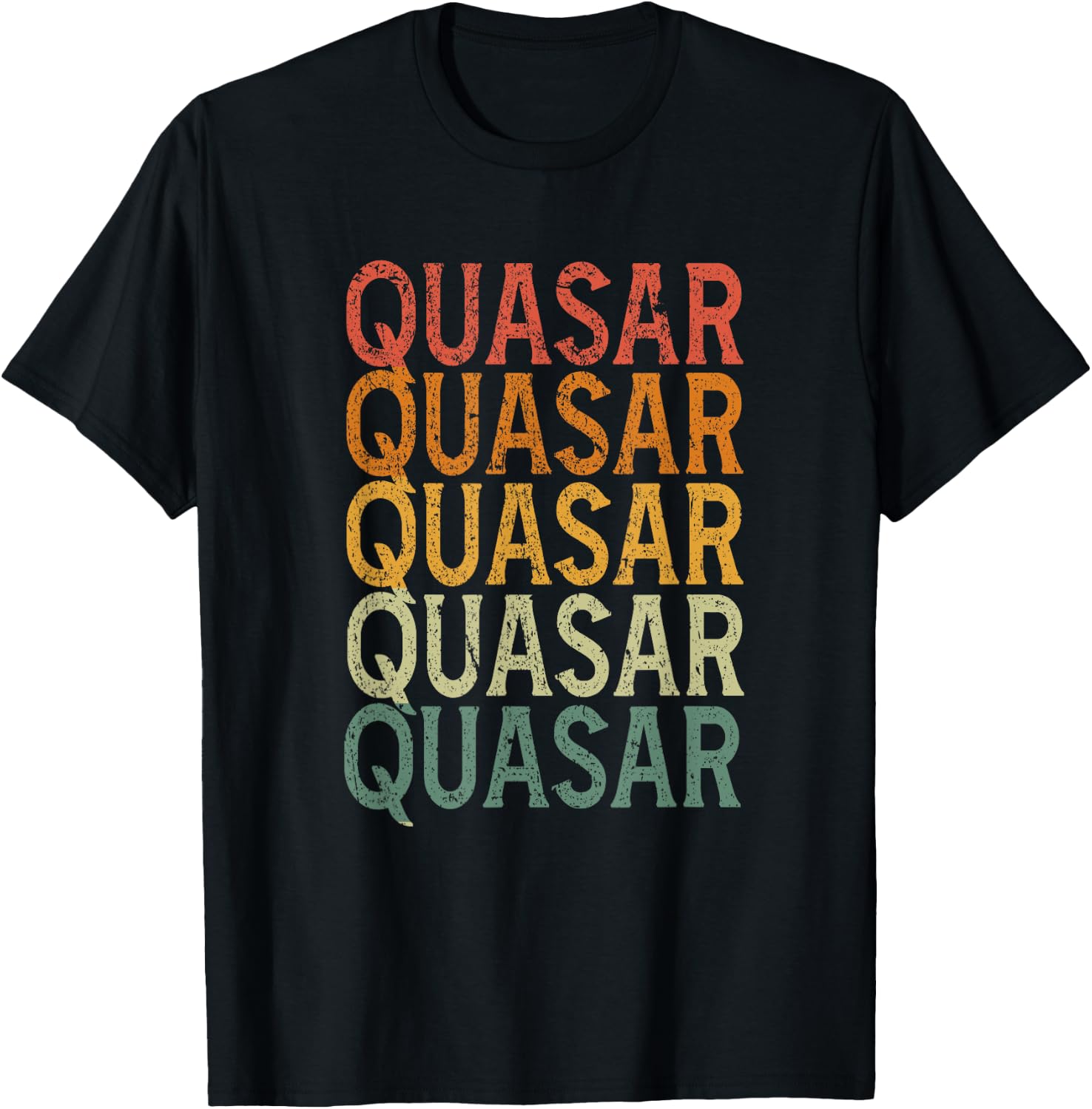 Retro Custom First Name Quasar T-Shirt - T-Shirt | Black