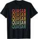 Retro Custom First Name Quasar T-Shirt - T-Shirt | Black