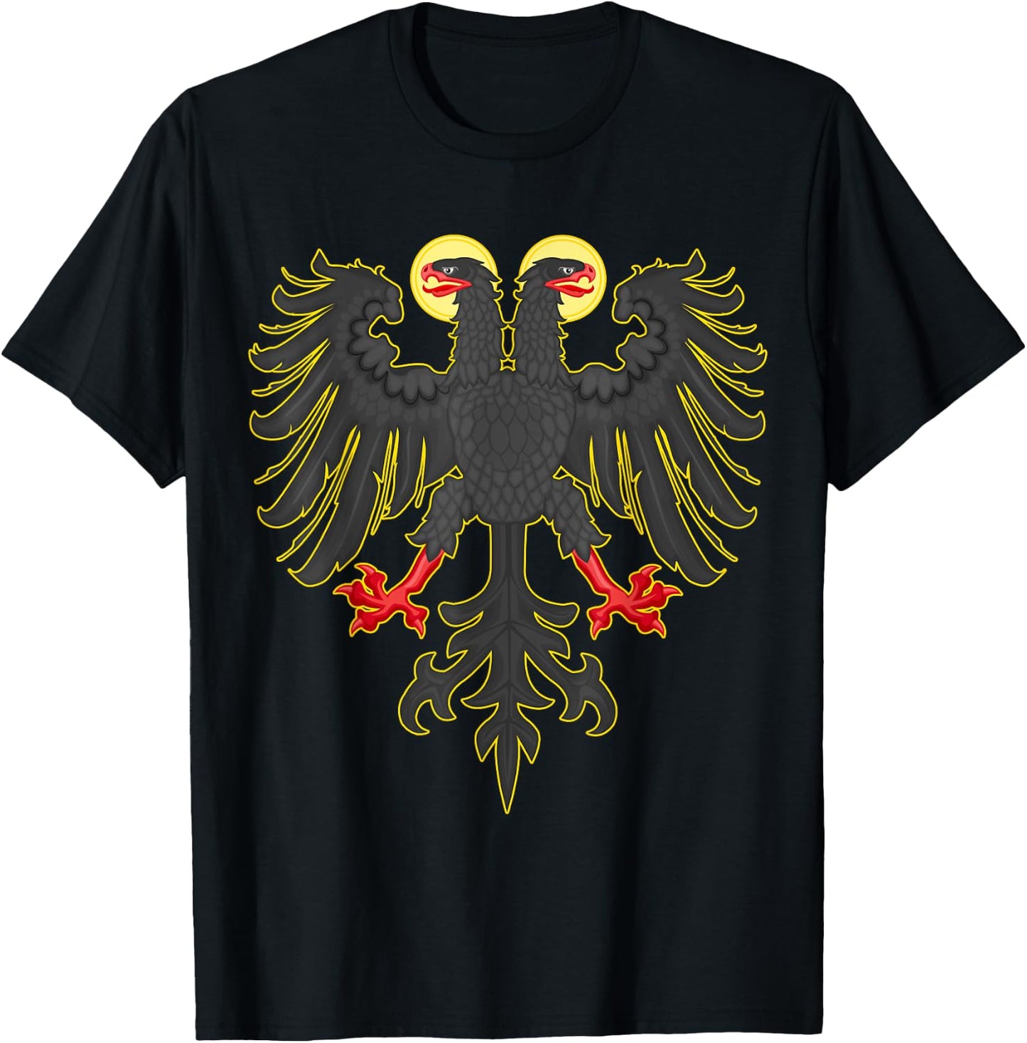 Historian's Choice HRE Holy Roman Empire Reichsadler Imperial Eagle Flag , Small, Black T-Shirt - T-Shirt | Black