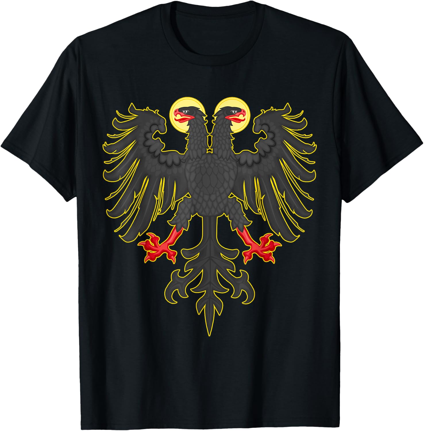 Historian's Choice HRE Holy Roman Empire Reichsadler Imperial Eagle Flag , Small, Black T-Shirt - T-Shirt | Black