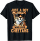 Funny Cheetah Animal Just A Boy Who Loves Cheetahs T-Shirt - T-Shirt | Black