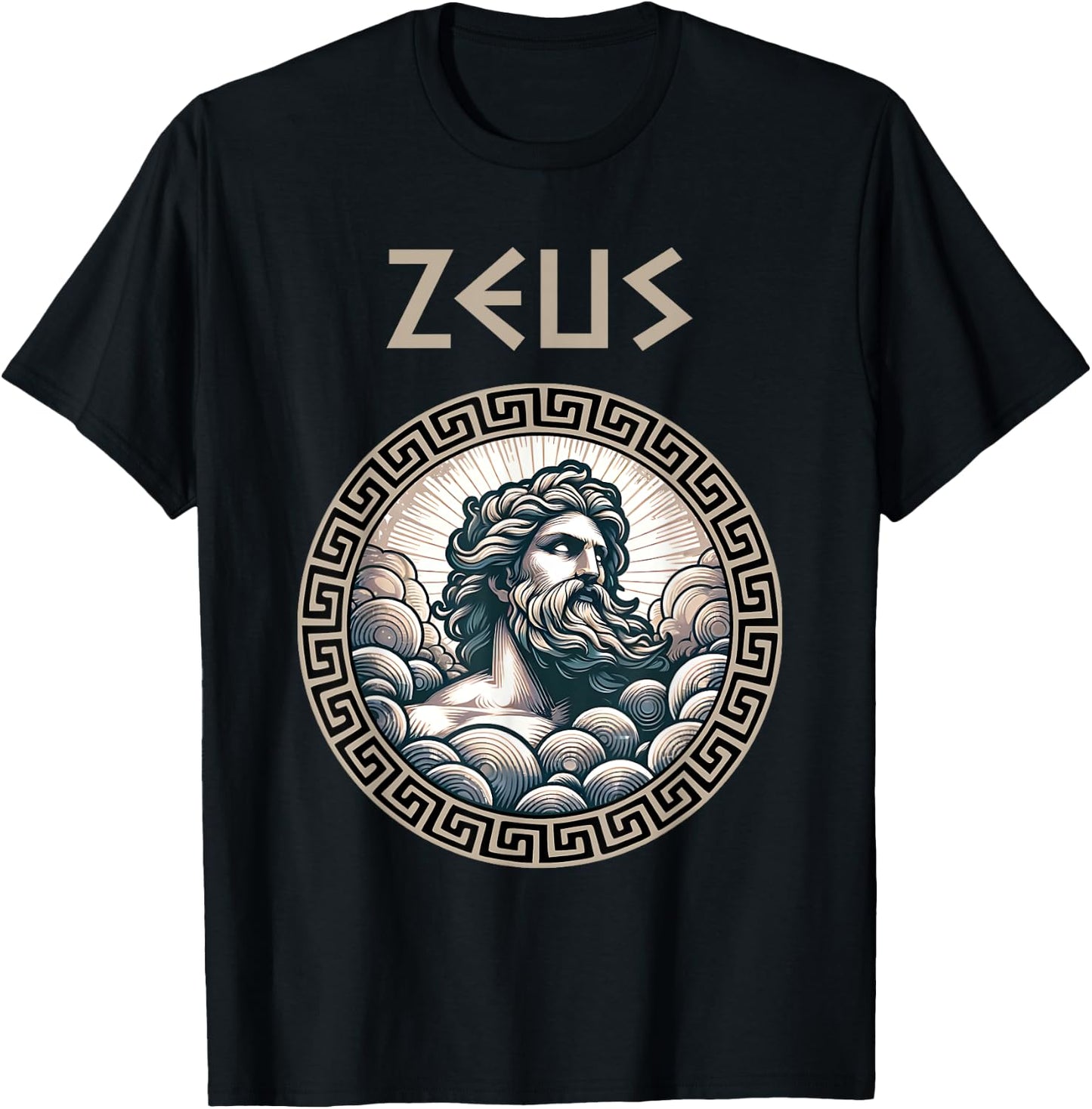 Zeus Greek God King of the Skies T-Shirt - T-Shirt | Black