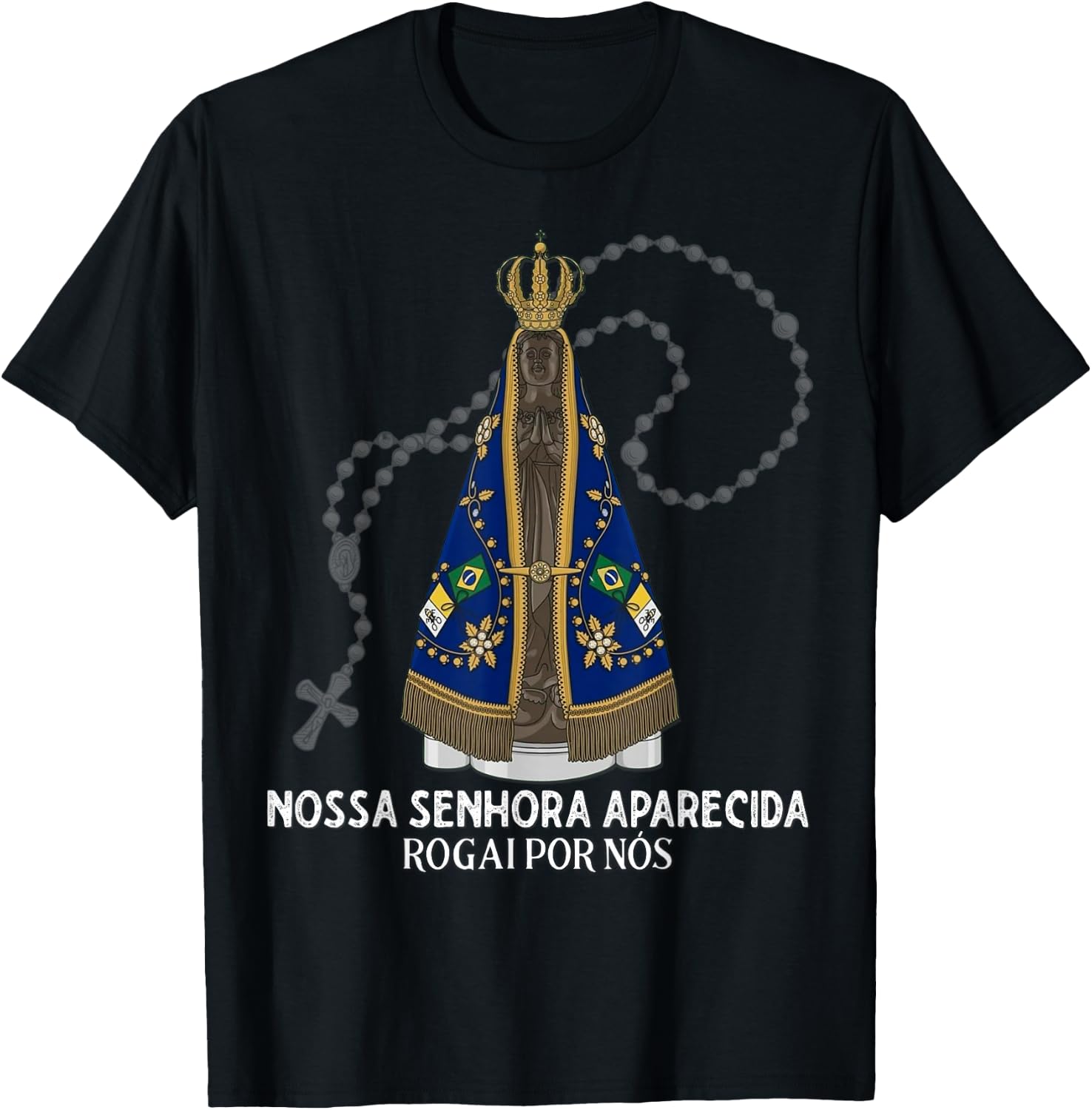 Nuestra Señora de Aparecida Pilgrimage Marian Catholic T-Shirt - T-Shirt | Black