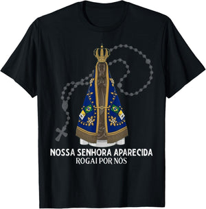 Nuestra Señora de Aparecida Pilgrimage Marian Catholic T-Shirt - T-Shirt | Black