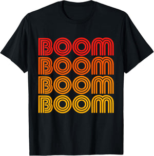 Boom Bam Booom Funny Action Music Box Noise Sound T-Shirt - T-Shirt | Black