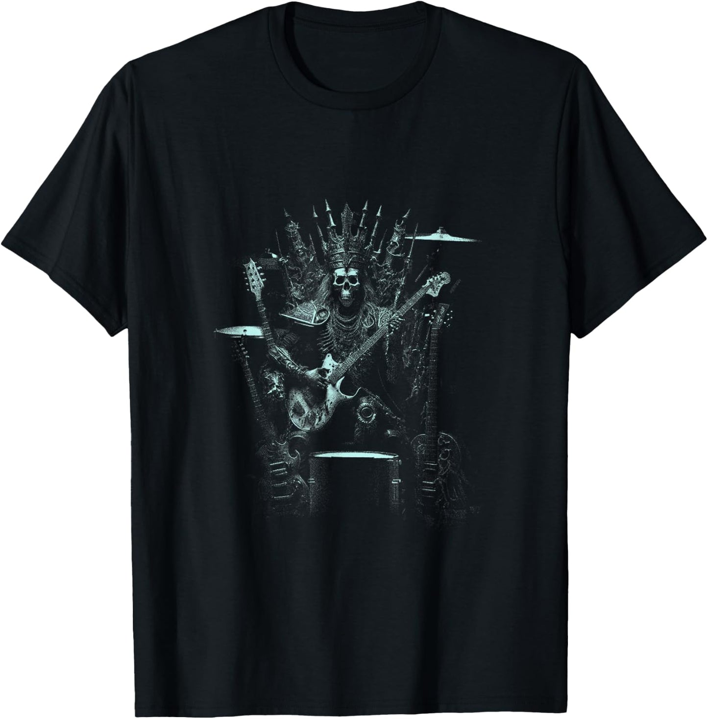Guitar Musician Retro Rock Music Guitar Player T-Shirt - T-Shirt | Black