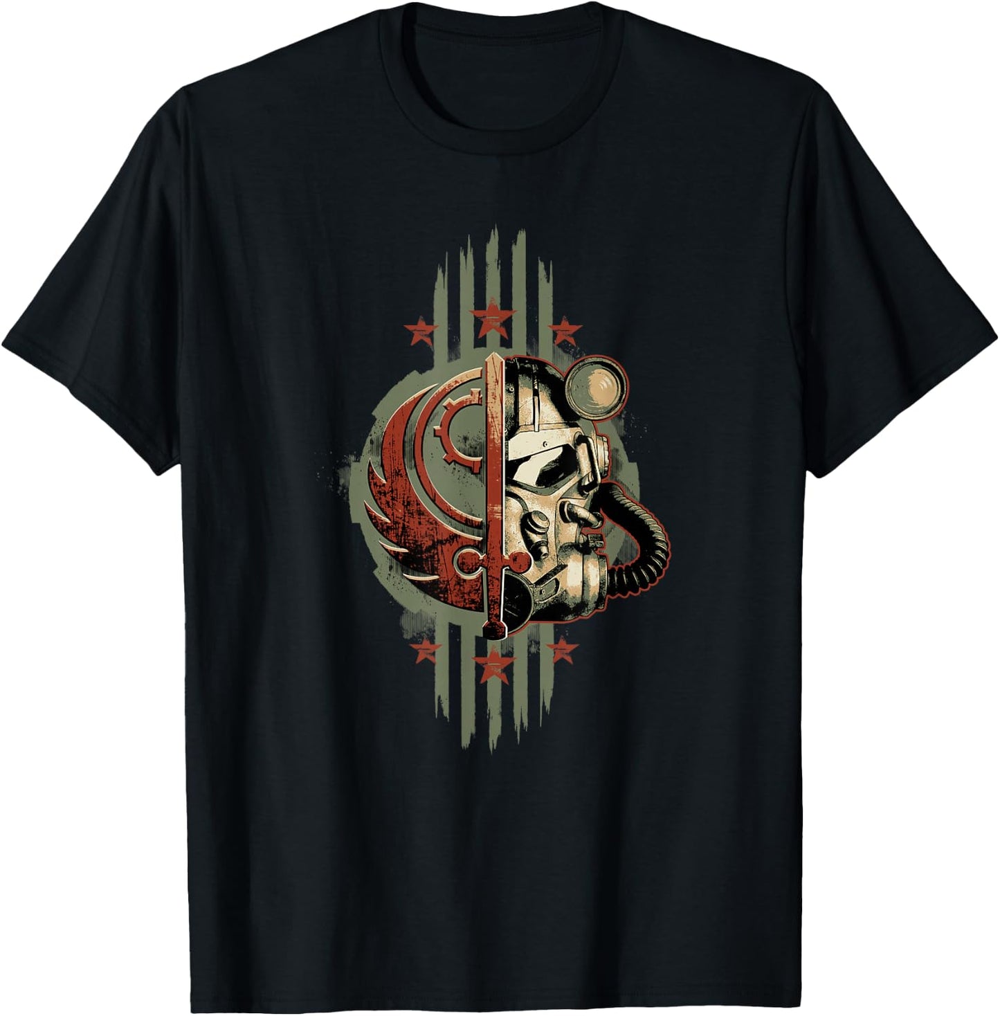 Fallout - Brotherhood of Steel Helmet T-Shirt - T-Shirt | Black