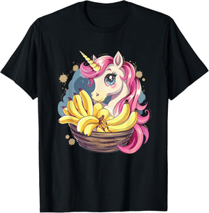Banana Unicorn Bananas Fruit Unicorn Lover Banana Lover T-Shirt - T-Shirt | Black