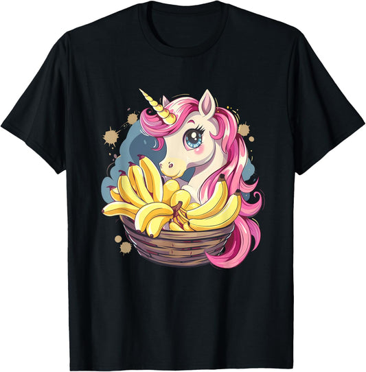 Banana Unicorn Bananas Fruit Unicorn Lover Banana Lover T-Shirt - T-Shirt | Black