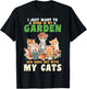 I Just Want To Work In My Garden And Hang Out With My Cats T-Shirt - T-Shirt | Black