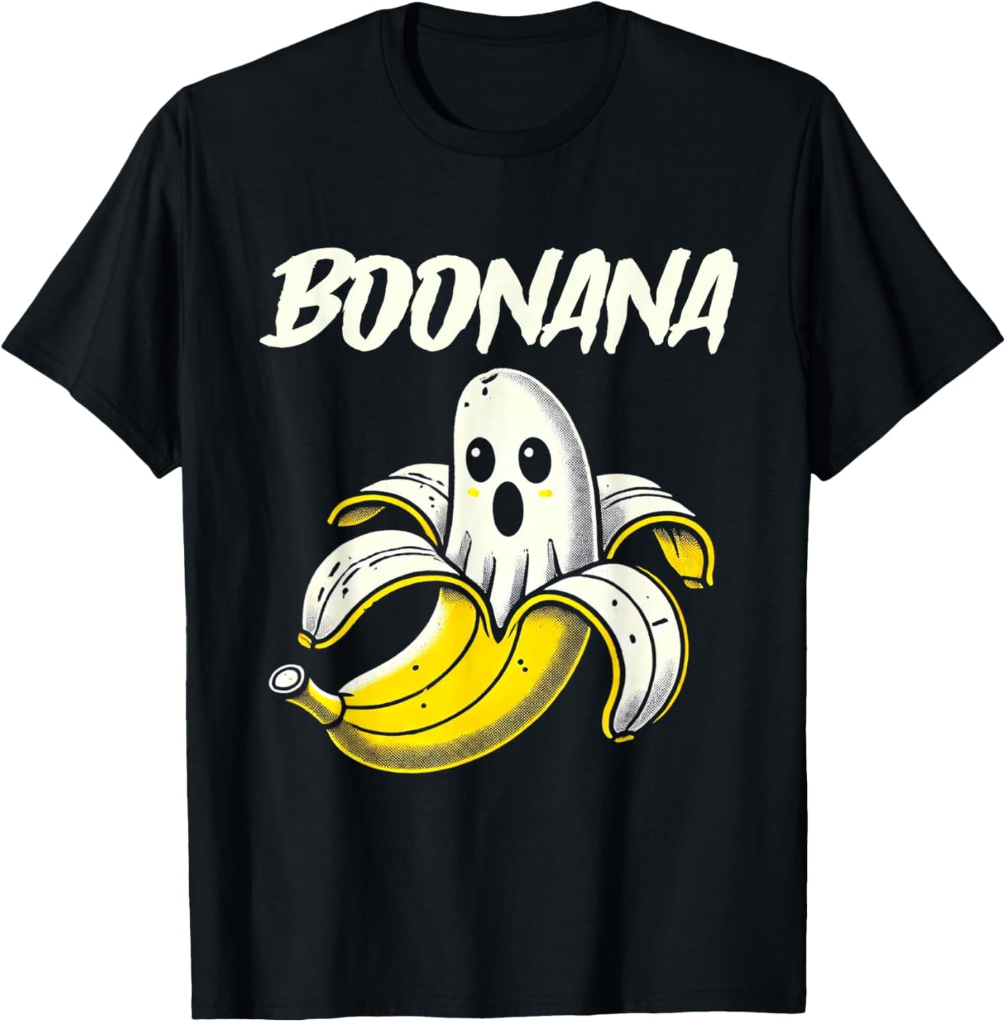 Boonana Cute Ghost Banana Halloween Costume Boys Girls Kids T-Shirt - T-Shirt | Black