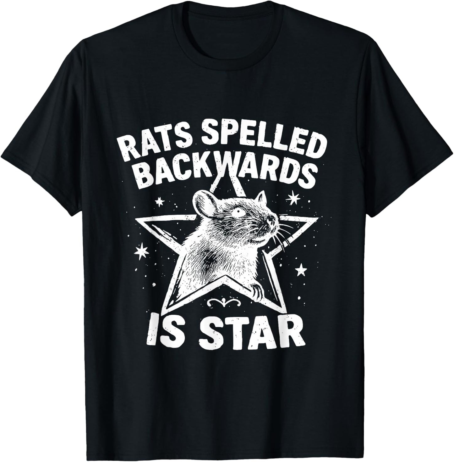 Rats Spelled Backwards is Star T-Shirt - T-Shirt | Black