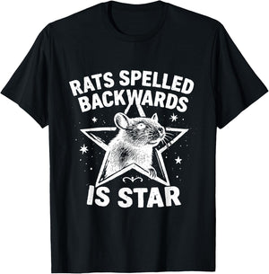 Rats Spelled Backwards is Star T-Shirt - T-Shirt | Black
