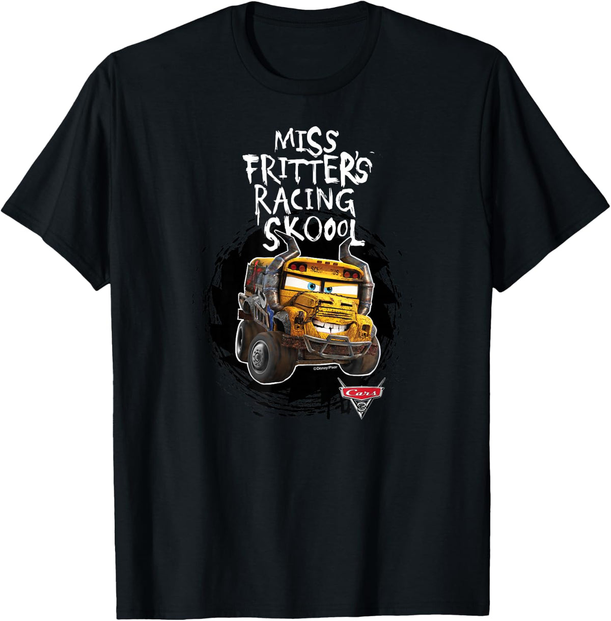 Cars - Miss Fritter's Racing Skoool T-Shirt - T-Shirt | Black