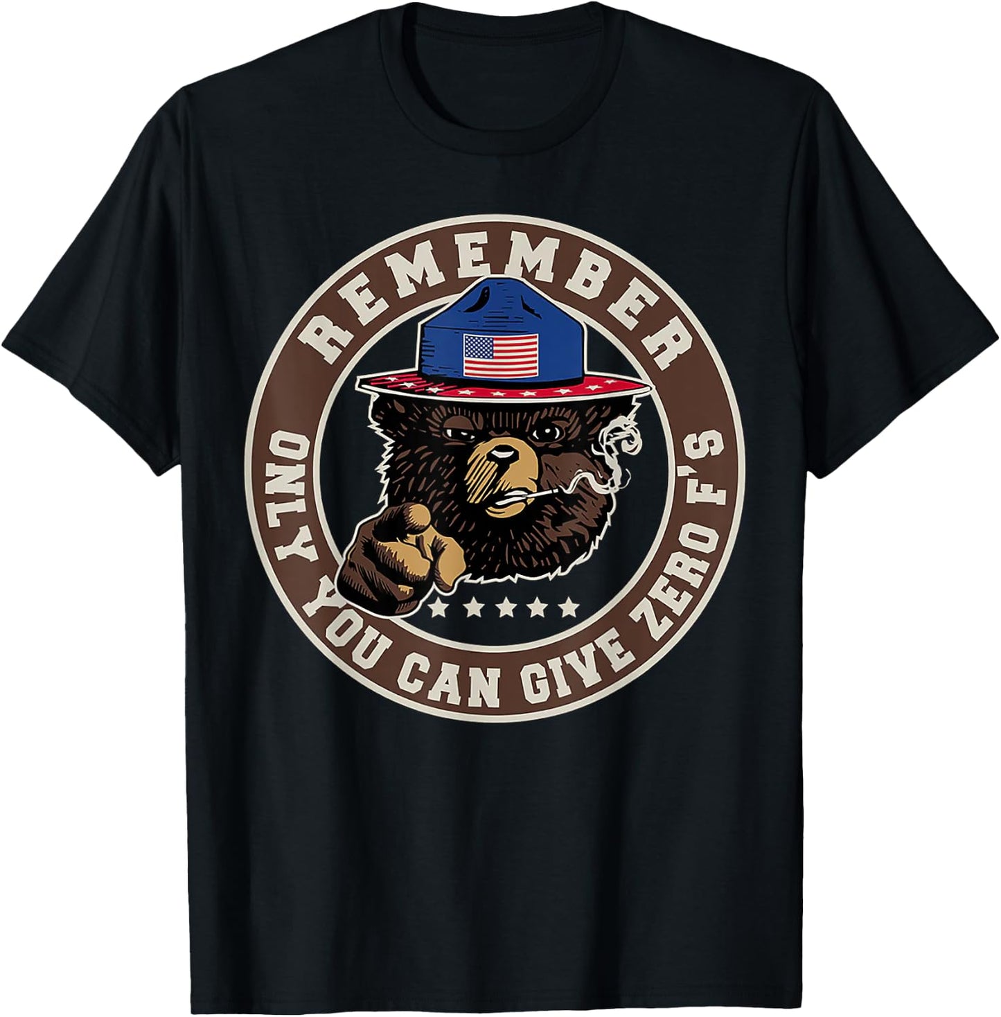 Remember Only You Can Give Zero F's T-Shirt - T-Shirt | Black