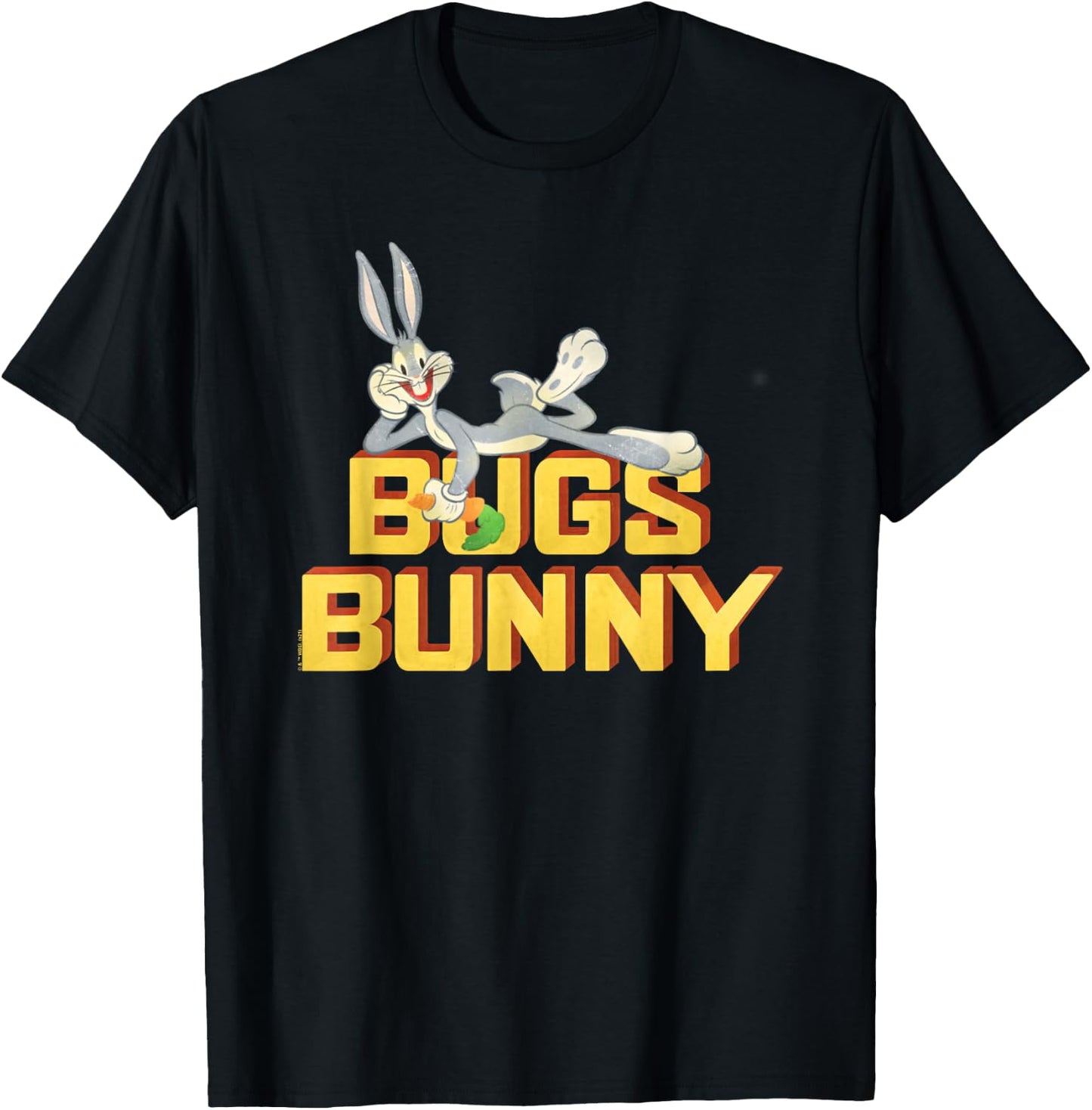 Looney Tunes Bugs Bunny Retro Art T-Shirt - T-Shirt | Black