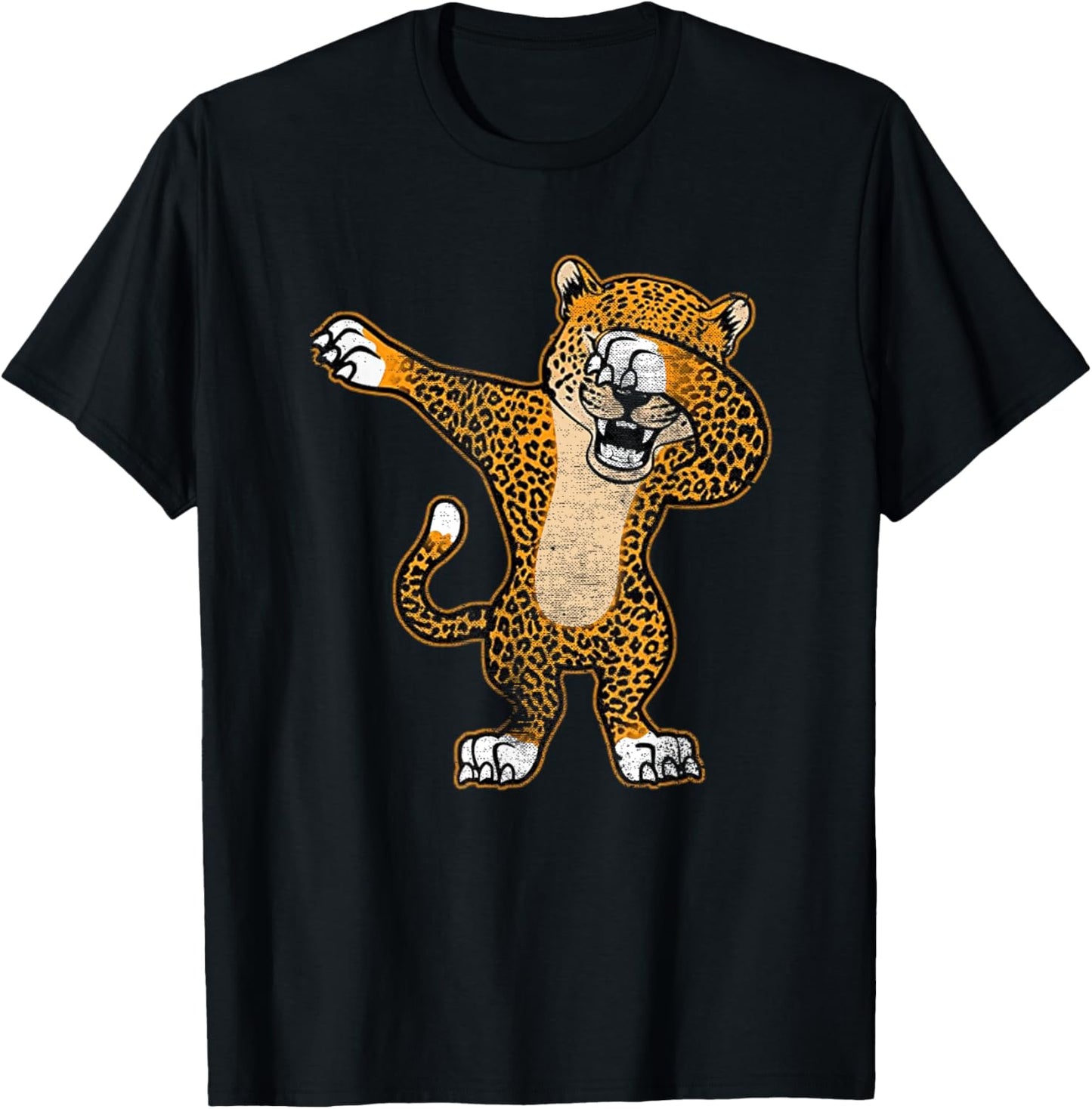 Dabbing Cheetah Cute Big Cat Lover Funny Cheetah Animal T-Shirt - T-Shirt | Black