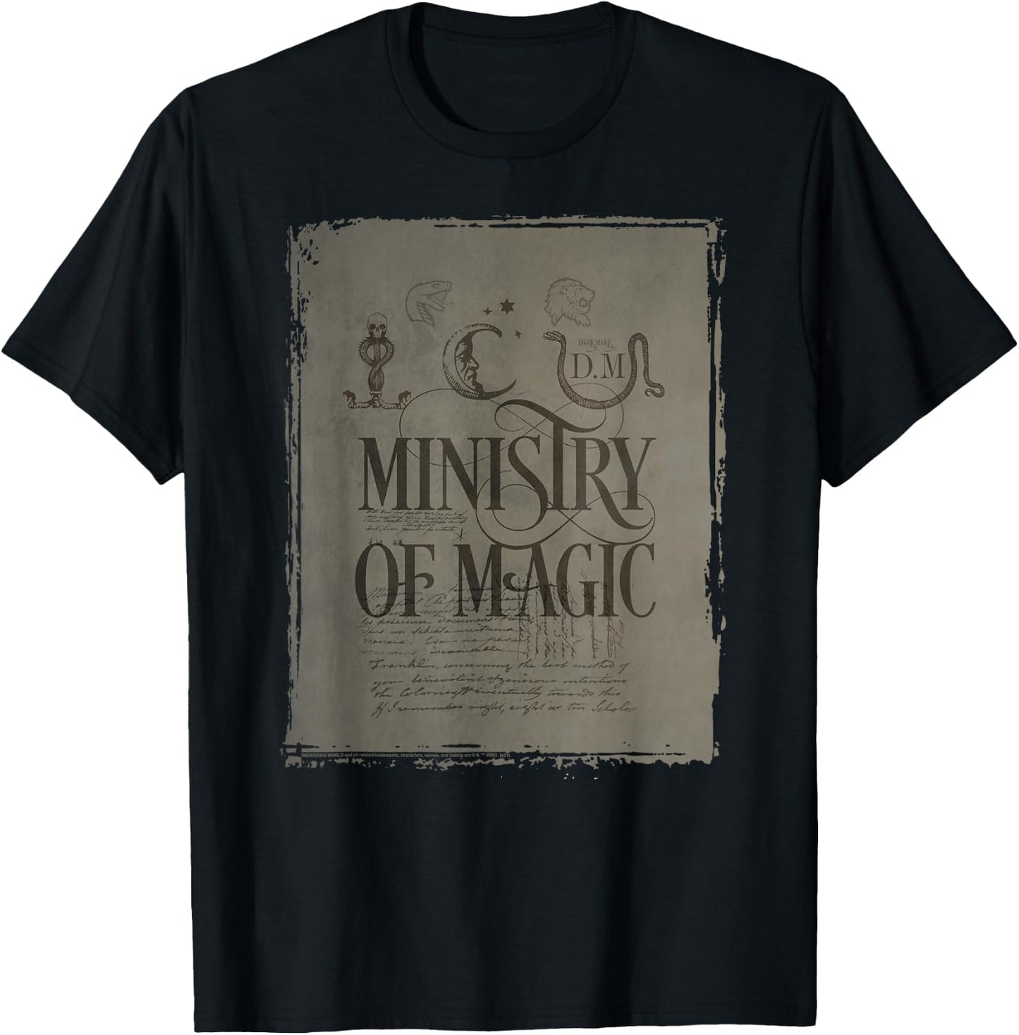Harry Potter Ministry of Magic Parchment T-Shirt - T-Shirt | Black