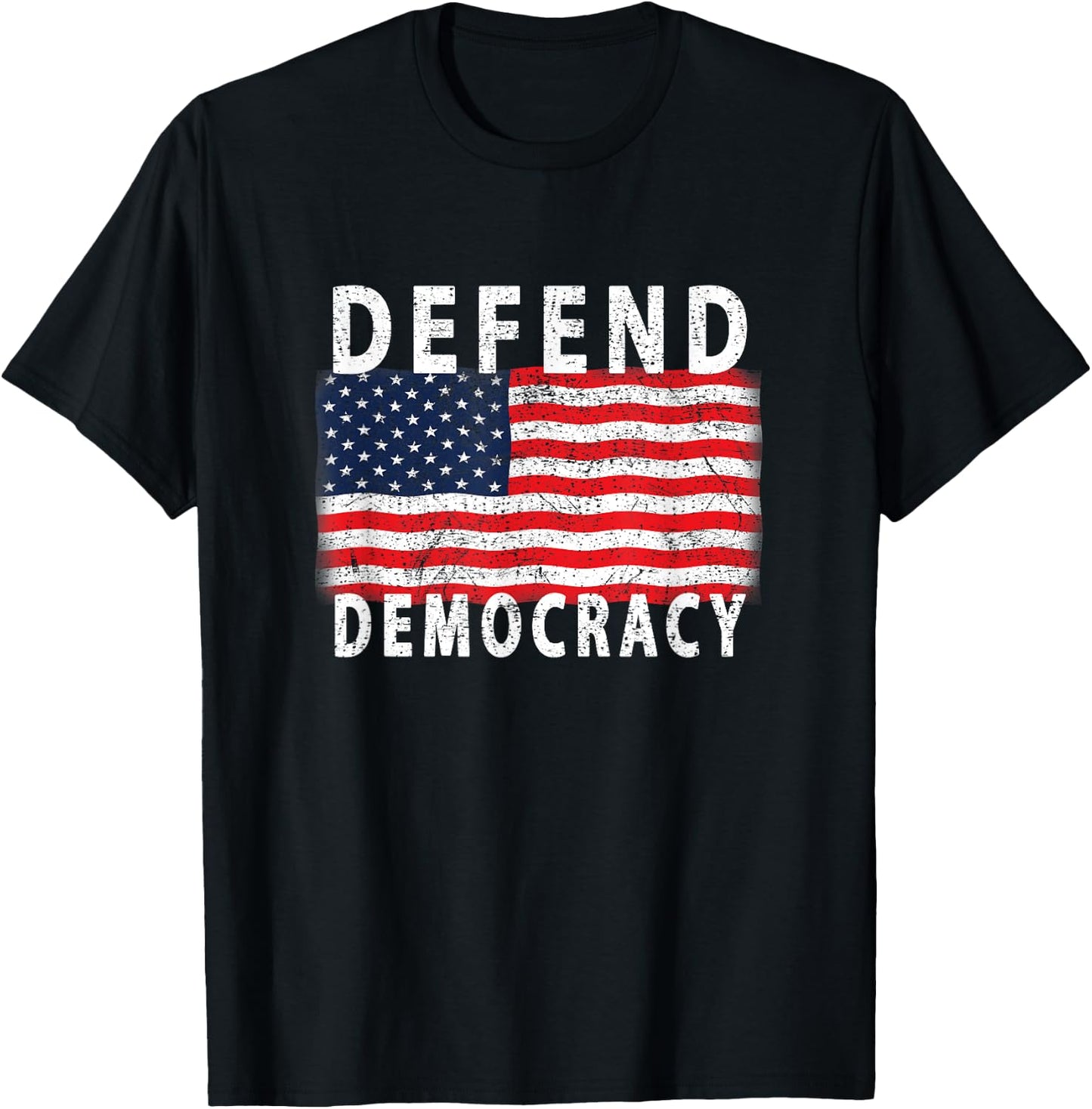 Defend Democracy Protect Voting Rights Save America Election T-Shirt - T-Shirt | Black